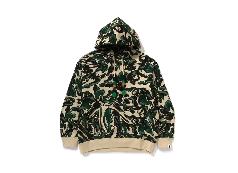 A BATHING APE Relaxed Fit Pullover Hoodie "Green"