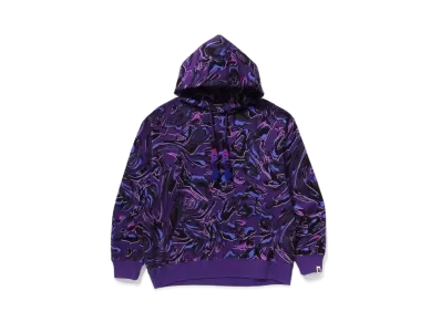 A BATHING APE Relaxed Fit Pullover Hoodie "Purple"