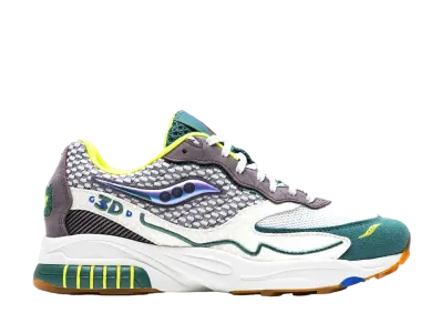 Bodega × Saucony 3D Grid Hurricane " Beige/Gray/Green"