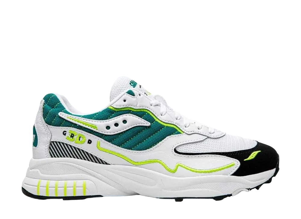 サッカニー 3D グリッド ハリケーン "ホワイト/グリーン"