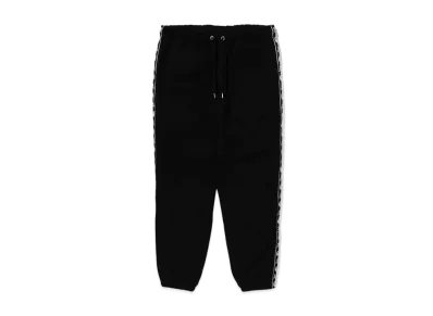 A BATHING APE x mastermind JAPAN Woven Label Relaxed Fit Sweatpants "Black"