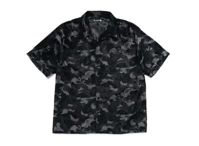 A BATHING APE x mastermind JAPAN Skull Camo Relaxed Fit Ss Shirts "Black"