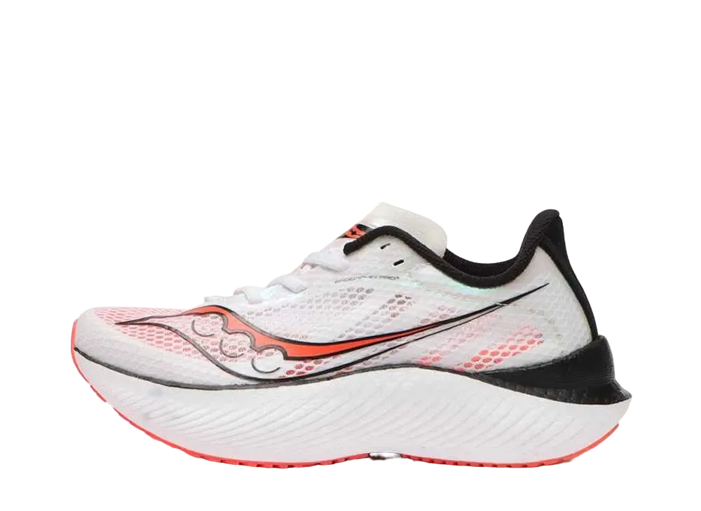 サッカニー ウィメンズ エンドルフィン プロ3 "ホワイト/ブラック/ビジレッド"