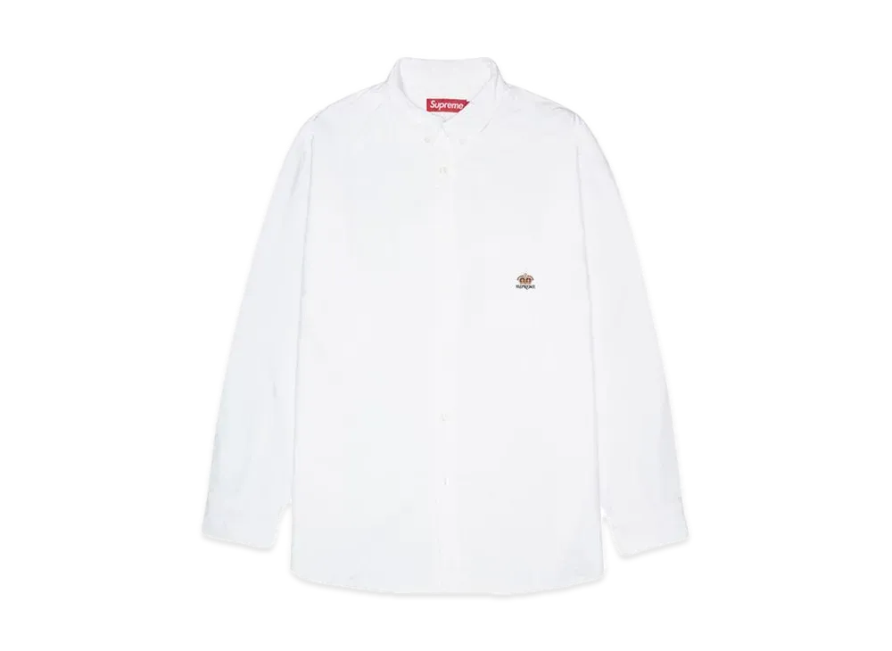 Supreme Loose Fit Flannel Oxford Shirt "White"