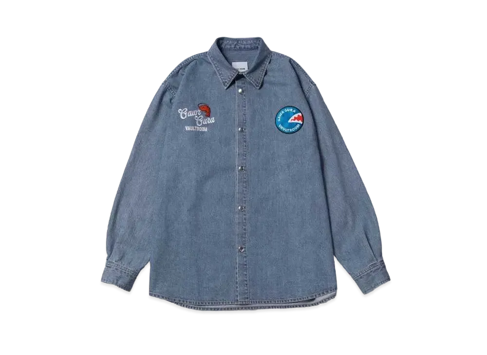 VAULTROOM x GAWR GURA Denim Shirt Jacket "Denim"