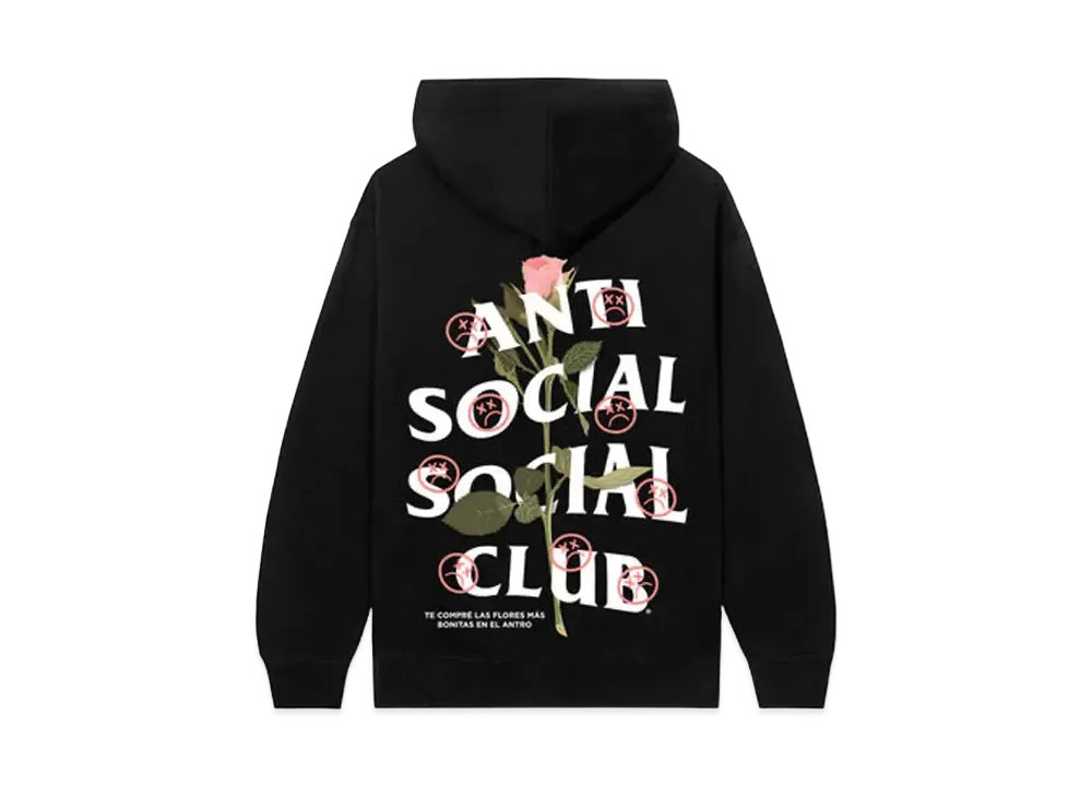 ANTI SOCIAL SOCIAL CLUB x Sadboyz Pink Rose Hoodie "Black"