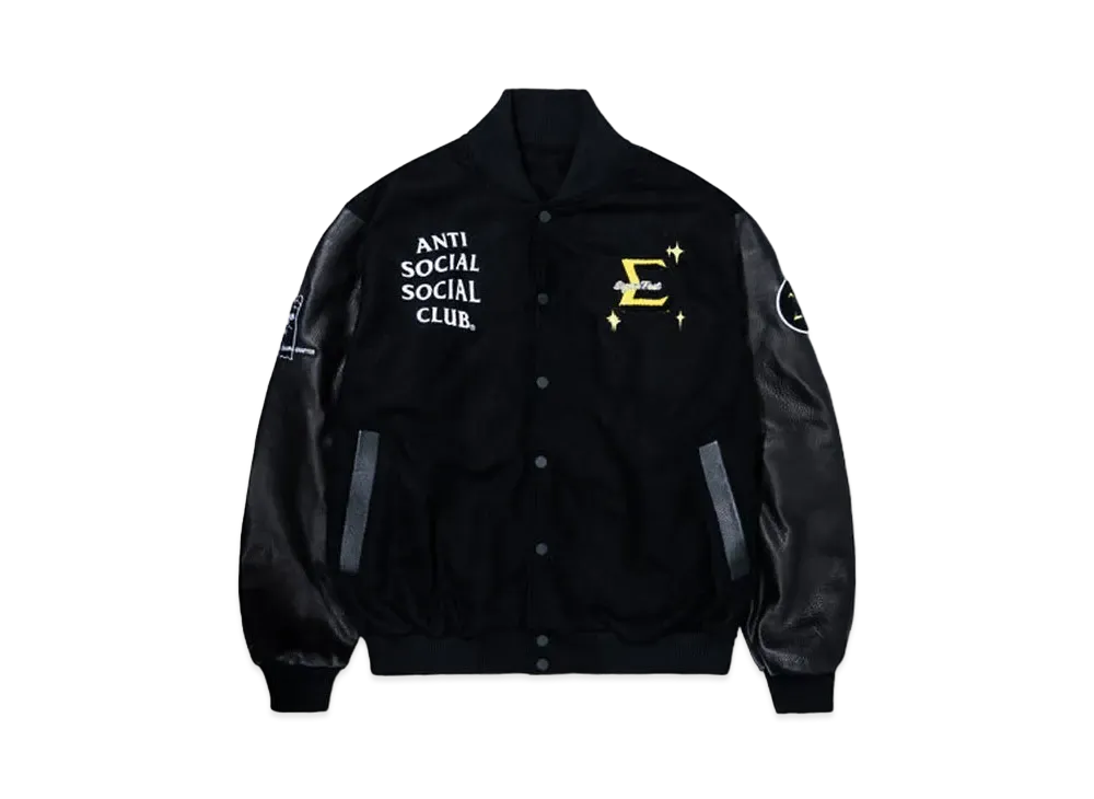 ANTI SOCIAL SOCIAL CLUB Letterman Jacket "Black"