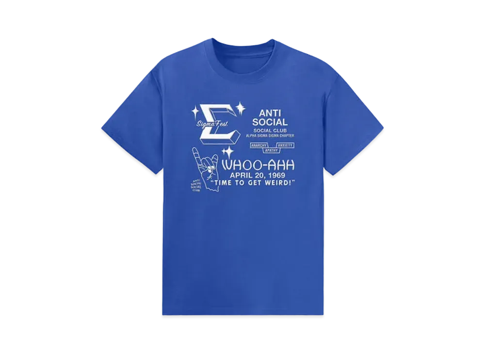 ANTI SOCIAL SOCIAL CLUB Sigma Fest Tee "Royal"