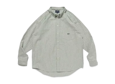 DESCENDANT Kennedys Oxford LS Stripe Shirt "Blue"