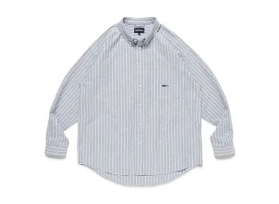 DESCENDANT Kennedys Oxford LS Stripe Shirt "Blue"