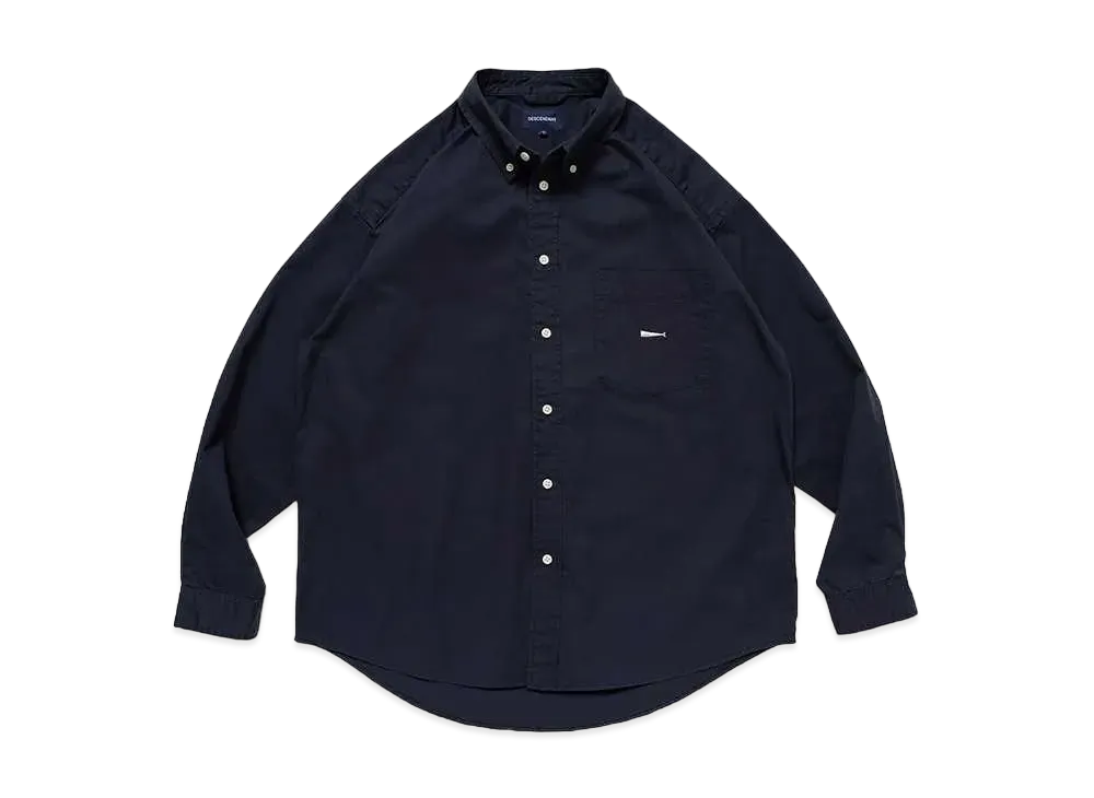 DESCENDANT Kennedys Oxford LS Stripe Shirt "Blue"