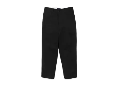 DESCENDANT Dc-6 Organic Cotton Twill Trousers "Black"