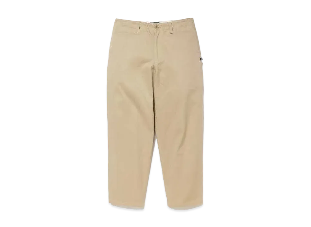 DESCENDANT Dc-6 Organic Cotton Twill Trousers "KhaKee"