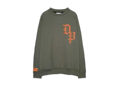 TAIN DOUBLE PUSH WAFFLE CREW NECK SWEAT "CHARCOAL"