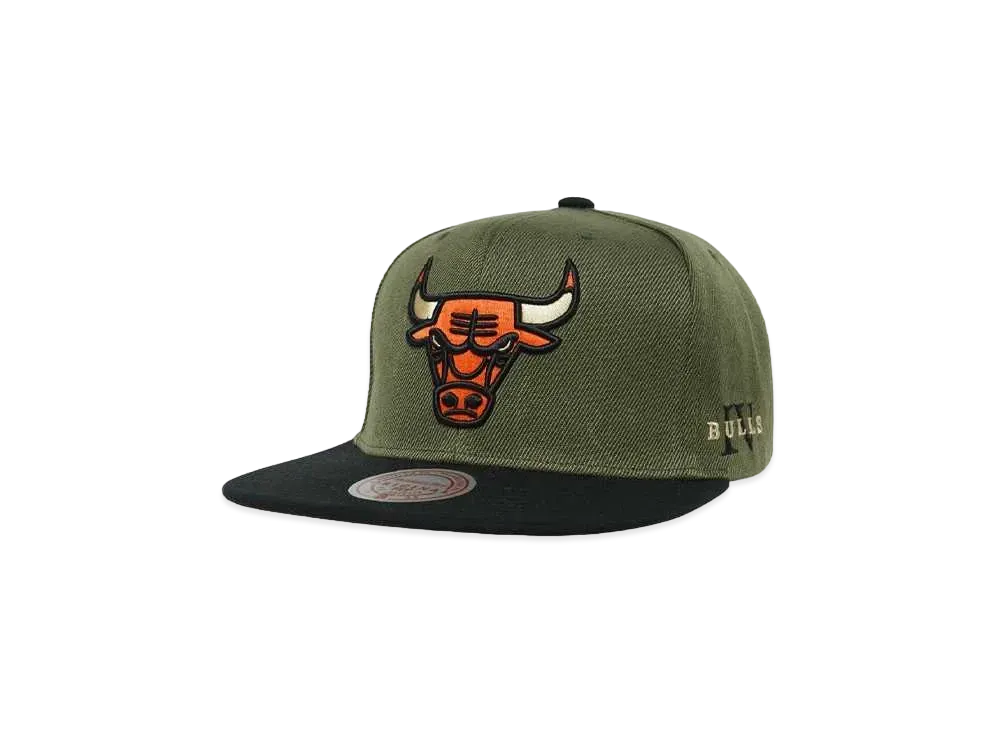 Mitchell&Ness NBA CORE IV SNAPBACK BULLS "OLIVE-BLACK"