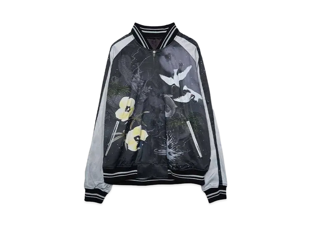 LAD MUSICIAN R/C SATIN CARP&SPLASH BLOUSON "BLACK"