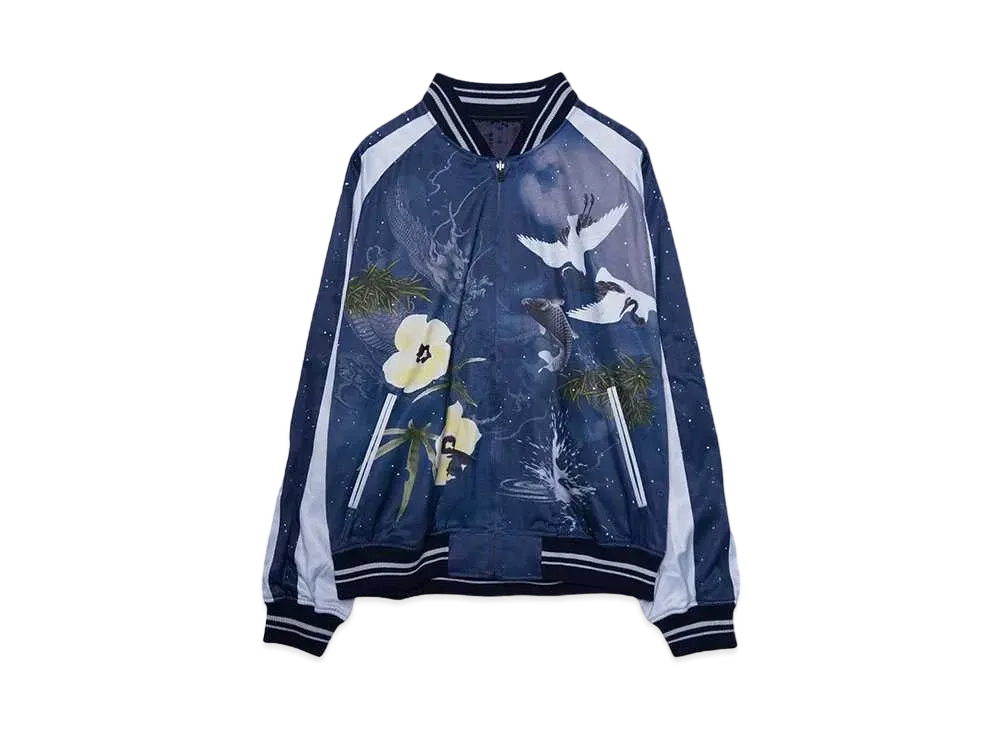 LAD MUSICIAN R/C SATIN CARP&SPLASH BLOUSON "BLUE"