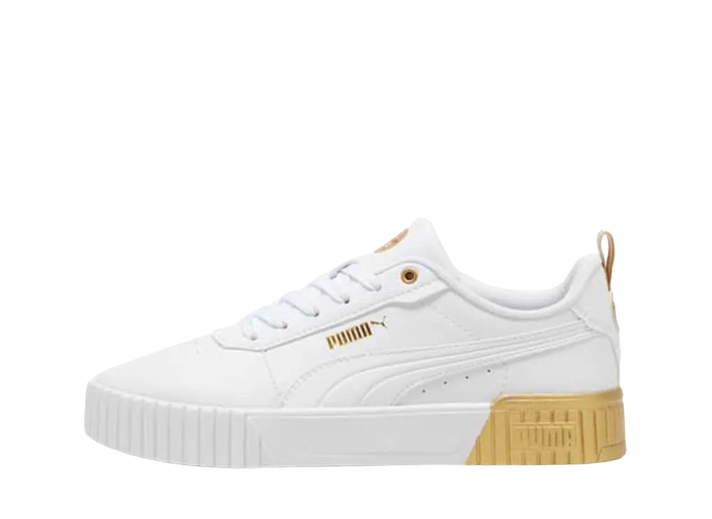 プーマ ウィメンズ キャリーナ 2.0 メタリック ドリーム "プーマホワイト/プーマゴールド/マットプーマゴールド"