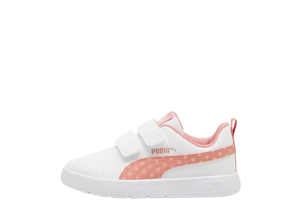 プーマ PS コートフレックス V3 ドッティ "プーマホワイト/ディーヴァピーチ" (キッズ)