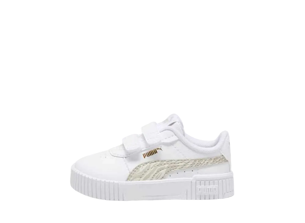 プーマ TD キャリーナ 2.0 ゼブラ V "プーマホワイト/デザートダスト/プーマゴールド" (キッズ)