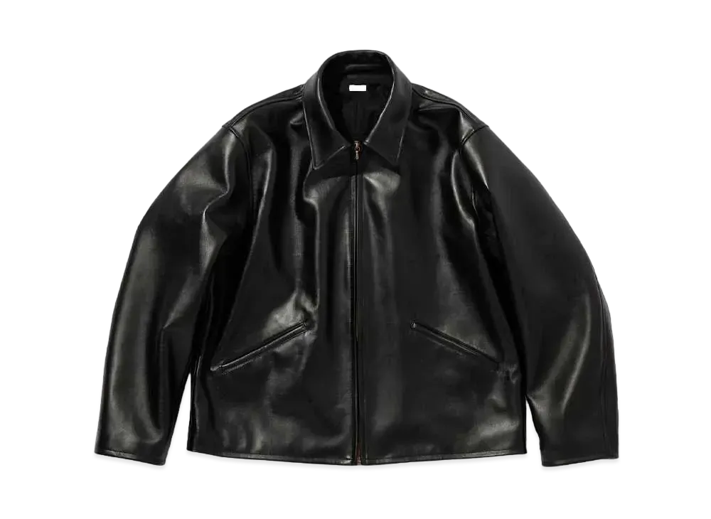 A.PRESSE for BIOTOP Leather Sports Jacket "Black"