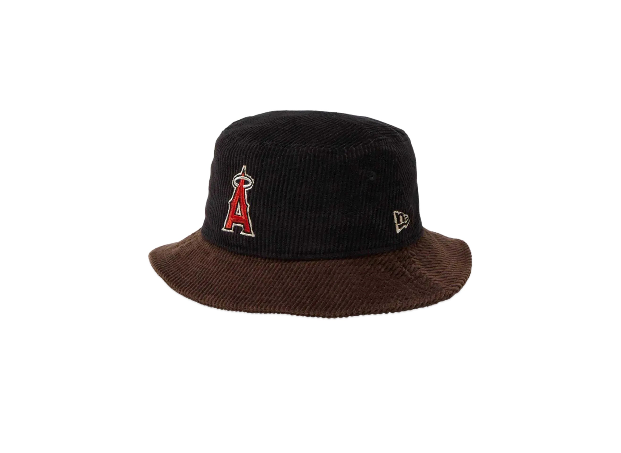 NEW ERA Bucket 01 MLB Corduroy Los Angeles Angels "Black/Dark Brown"