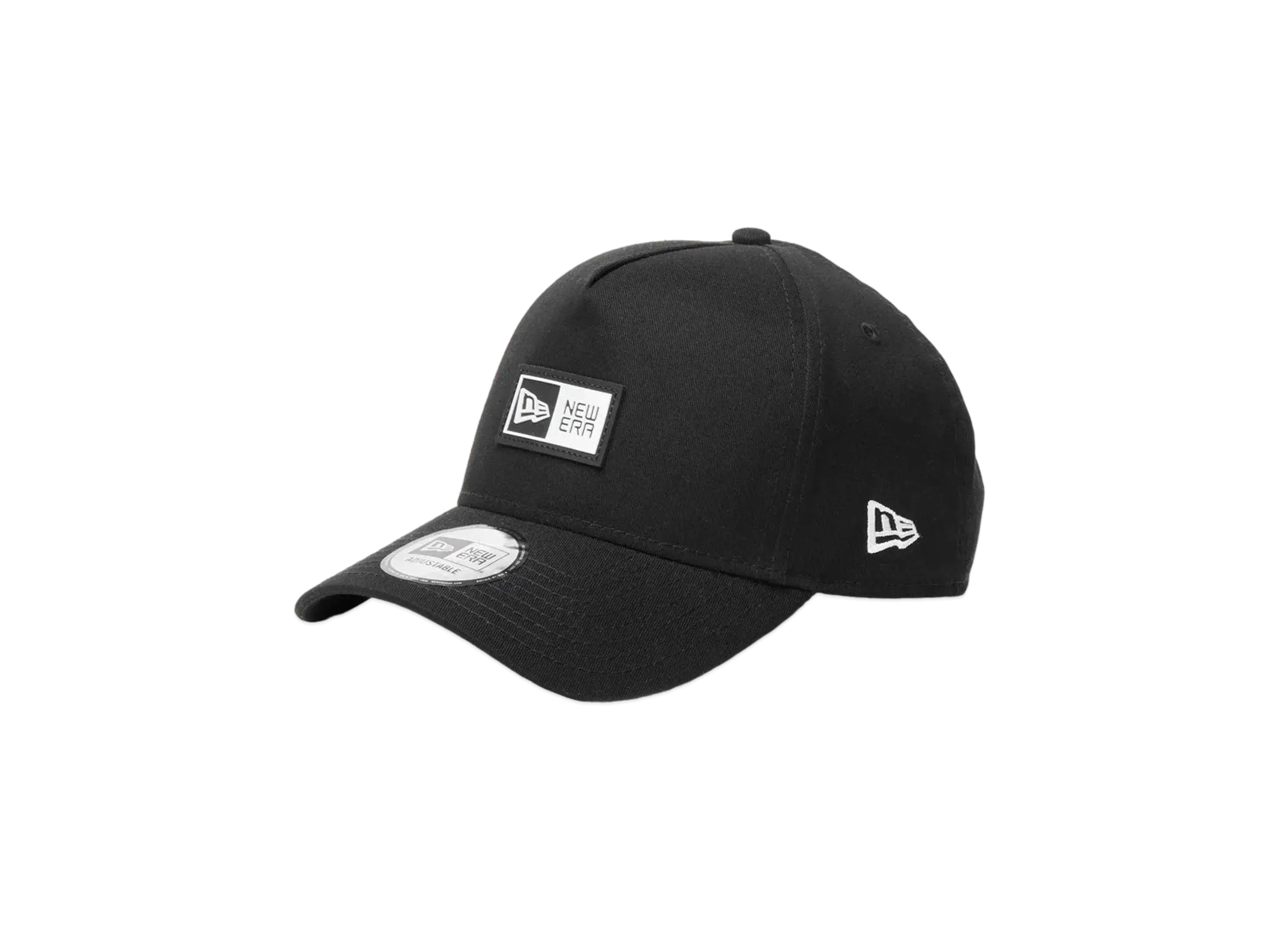 NEW ERA 9Forty A-Frame Rubber Patch Box Logo "Black"
