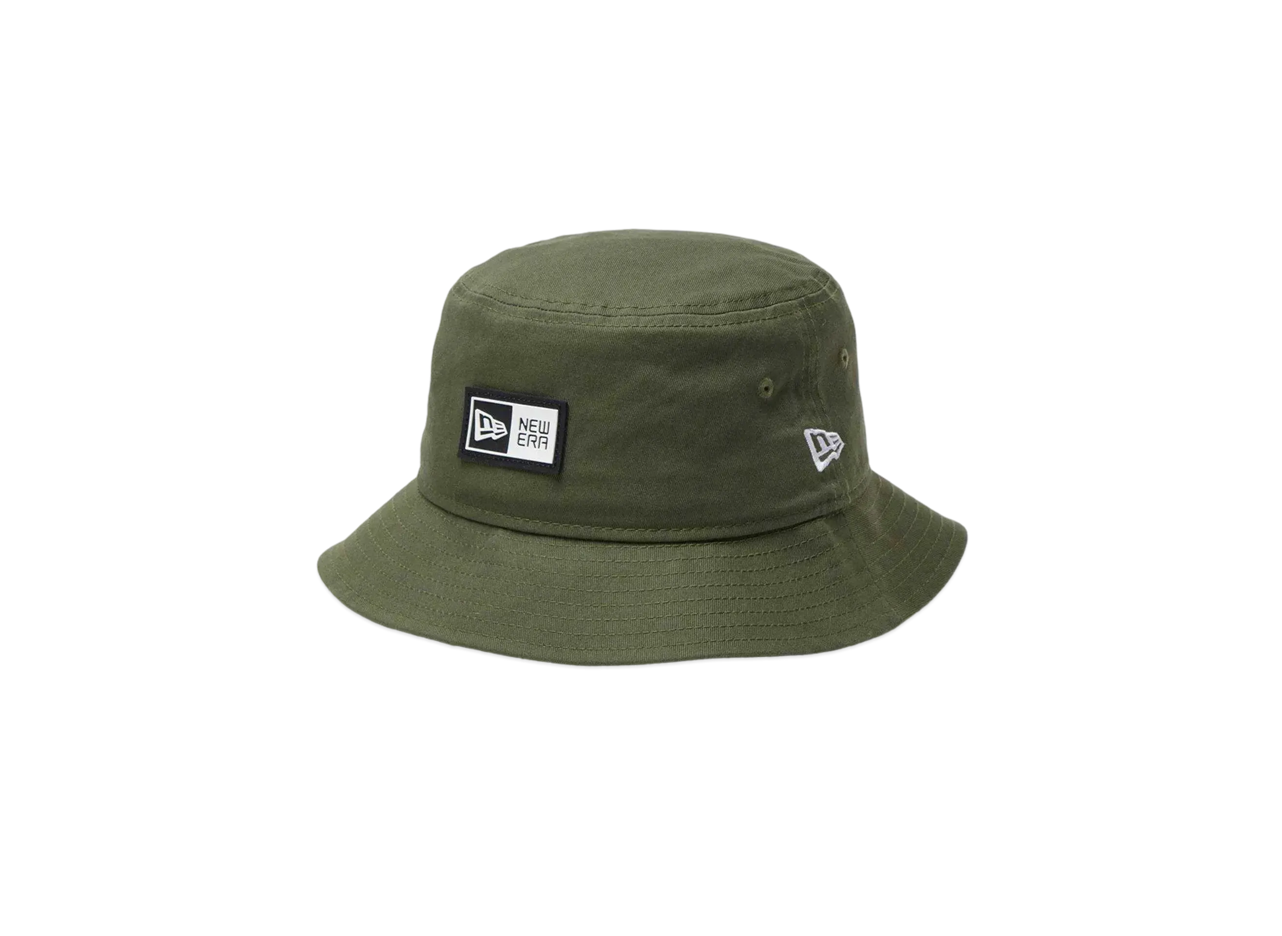 NEW ERA Bucket 01 Rubber Patch Box Logo "New Olive"