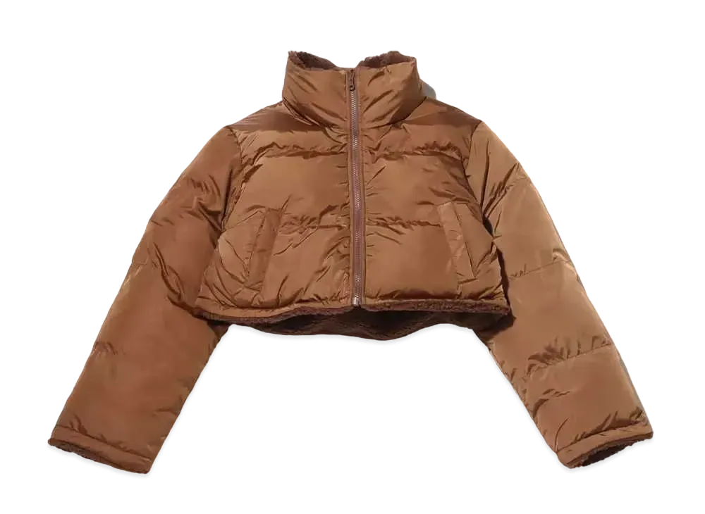 atmos pink Reversible Short Padded Jacket "Brown"