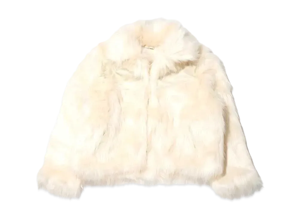 atmos pink Docking Fur Coat "Ivory"