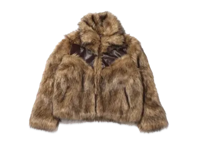 atmos pink Docking Fur Coat "Brown"