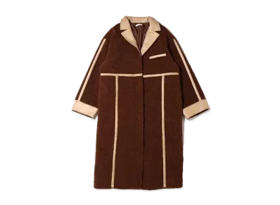 atmos pink Different Material Docking Boa Coat "Brown"