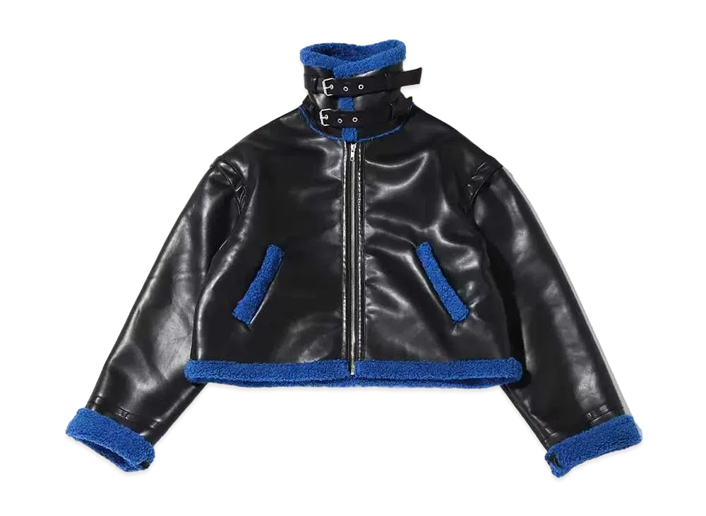 atmos pink Two-Way Shearling Jacket "Black"