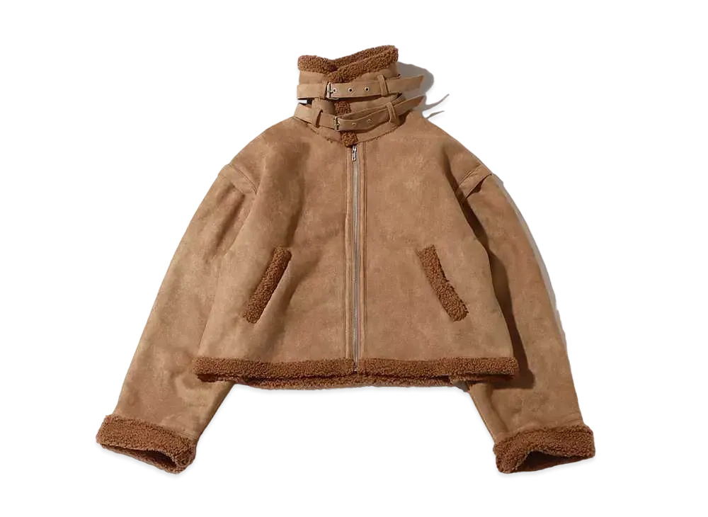 atmos pink Two-Way Shearling Jacket "Brown"