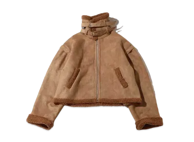 atmos pink Two-Way Shearling Jacket "Brown"