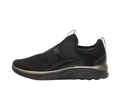 Puma Women's Softride Sophia Slip On Tartan "Black/Chocolate"