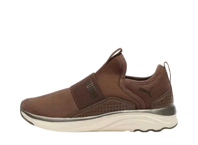 Puma Women's Softride Sophia Slip On Tartan "C Brown"