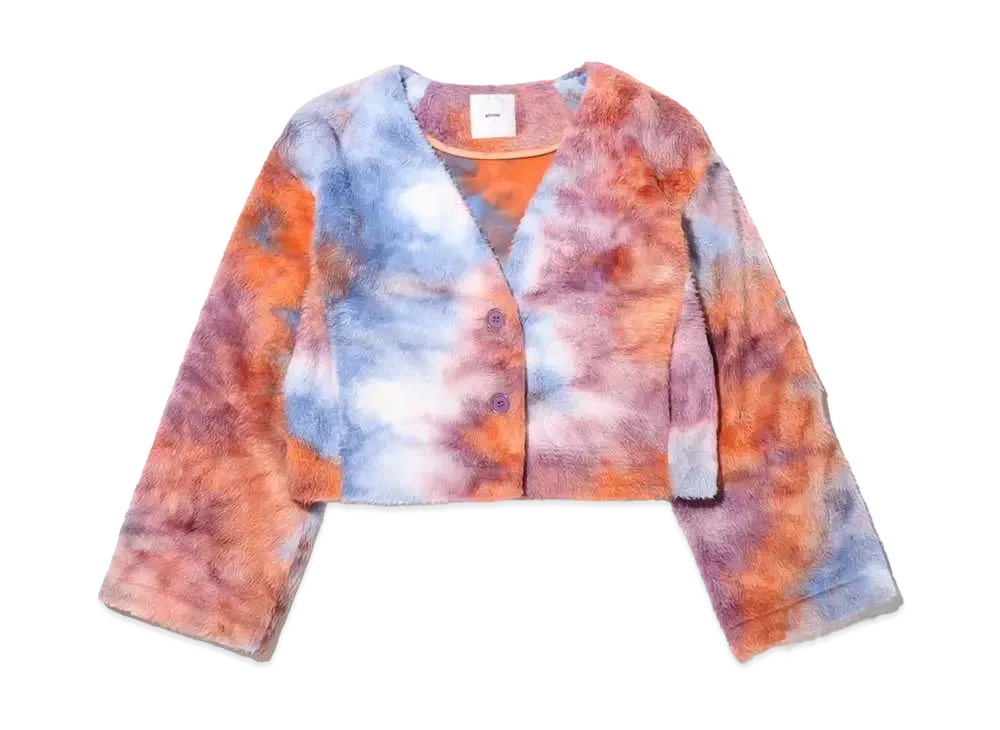 atmos pink Tie Dye Fleece Cardigan "Mix"