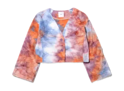 atmos pink Tie Dye Fleece Cardigan "Mix"