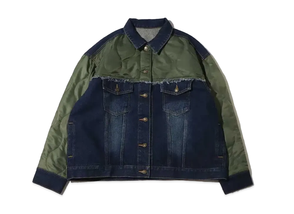 atmos pink Quilted Denim Jacket "Indigo"