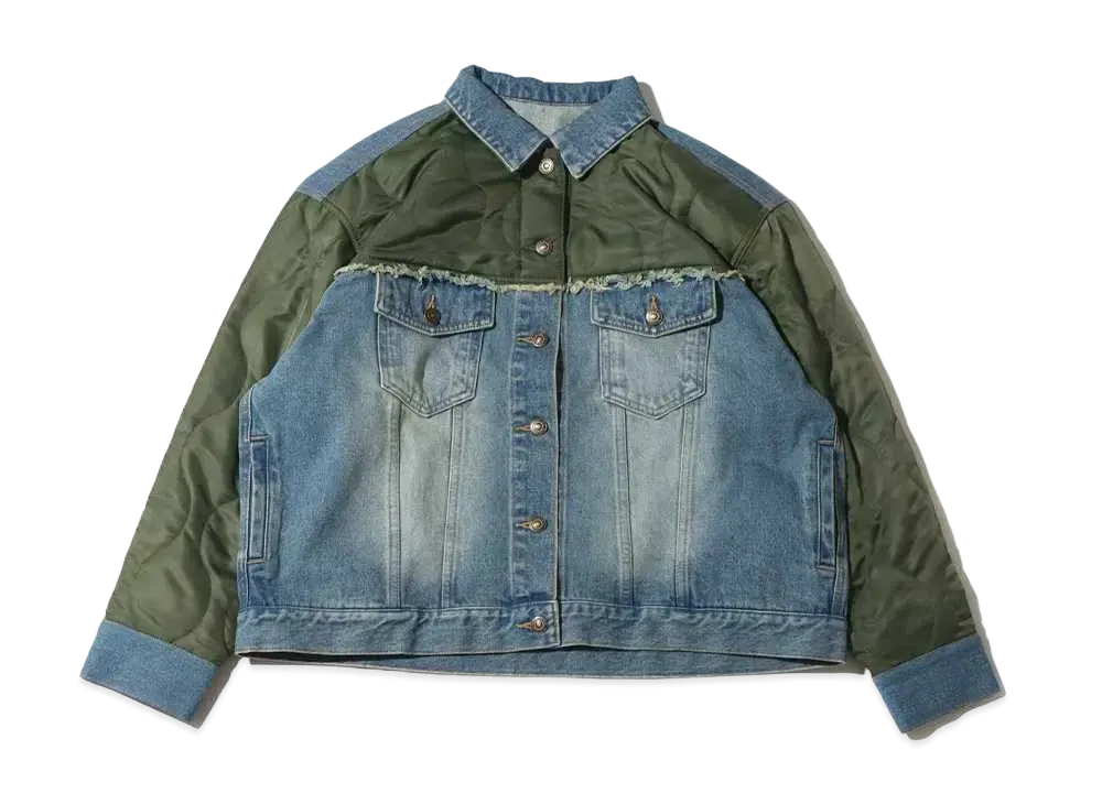 atmos pink Quilted Denim Jacket "Blue"