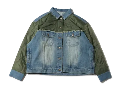 atmos pink Quilted Denim Jacket "Blue"