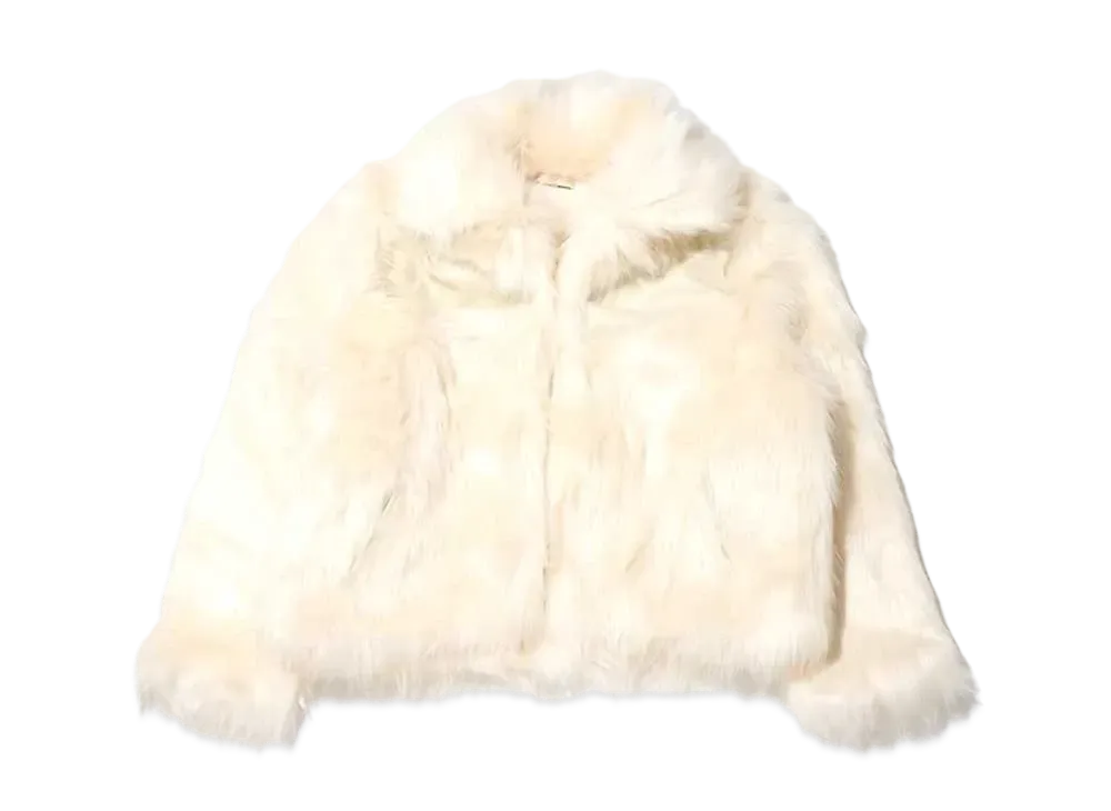 atmos pink Docking Fur Coat "Ivory"