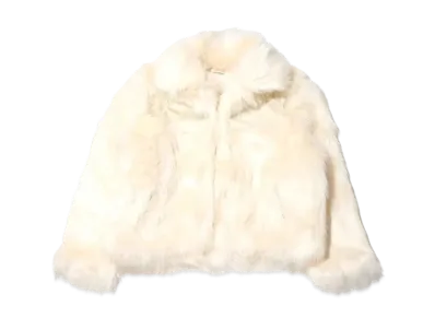 atmos pink Docking Fur Coat "Ivory"