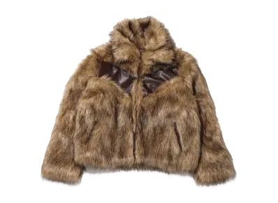 atmos pink Docking Fur Coat "Brown"