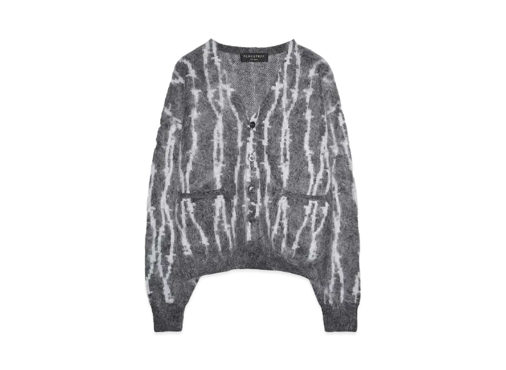 F-LAGSTUF-F WIRE STRIPE KNIT CARDIGAN "BLACK"