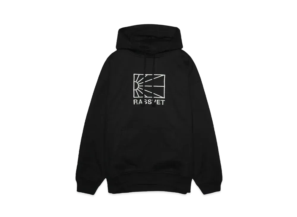RASSVET LOGO HOODIE KNIT "BLACK"