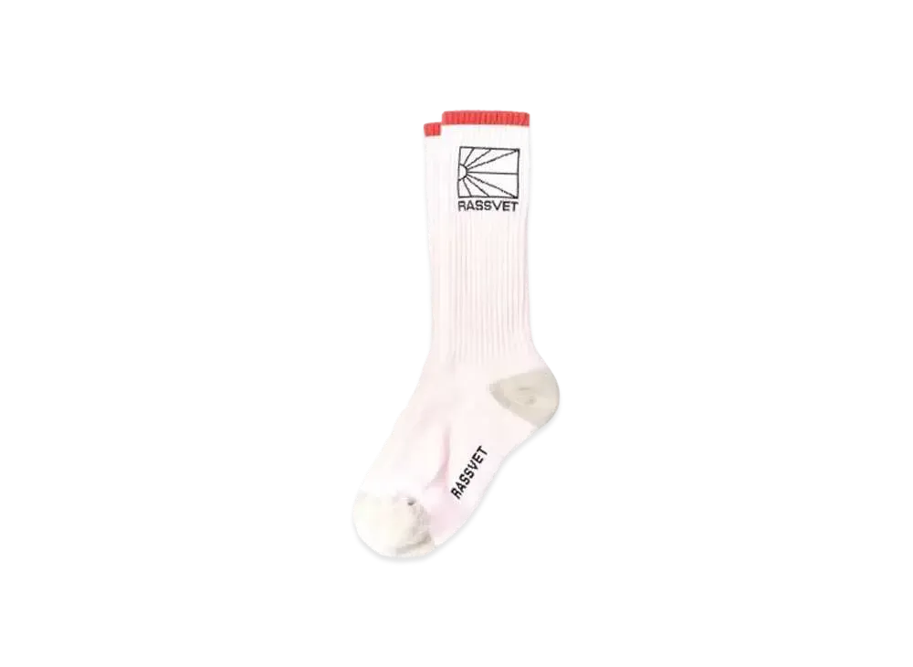 RASSVET LOGO SOCKS KNIT "PINK"
