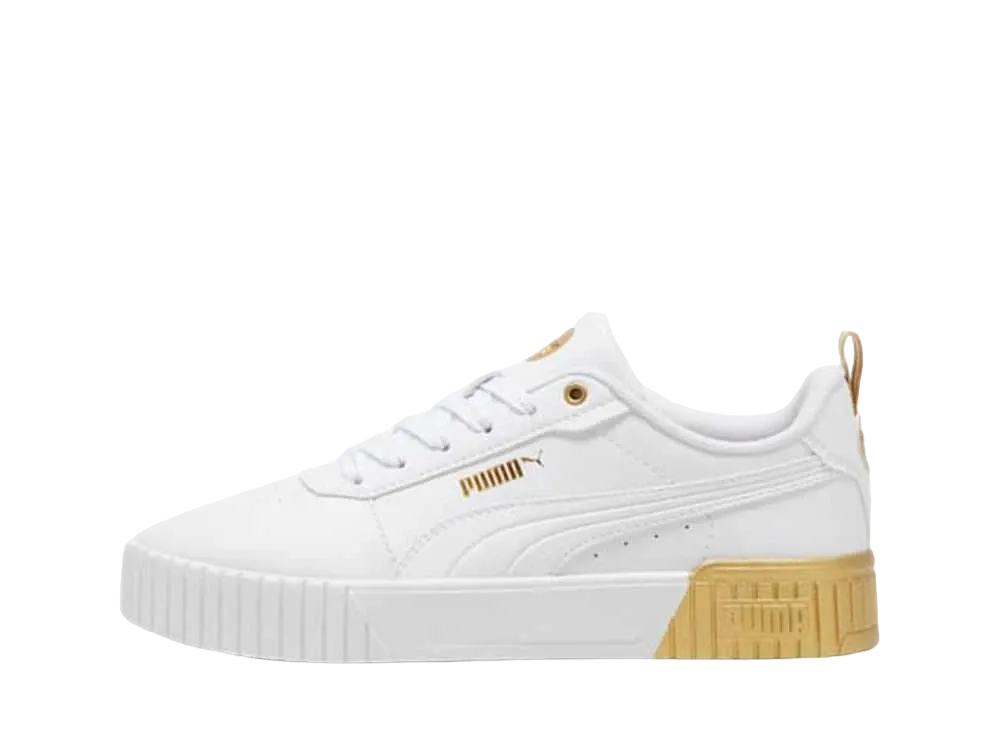 プーマ ウィメンズ キャリーナ 2.0 メタリック ドリーム "プーマホワイト/プーマゴールド/マットプーマゴールド"