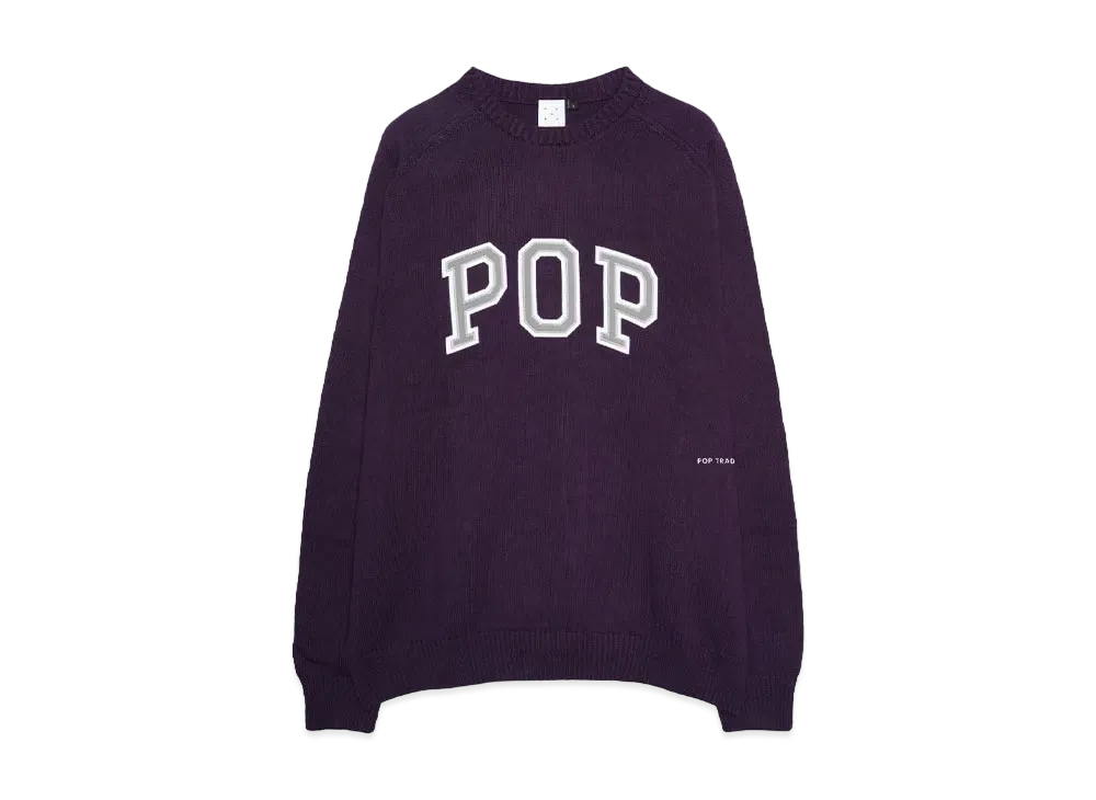 POP TRADING COMPANY arch knitted crewneck "MYSTERIOSO"